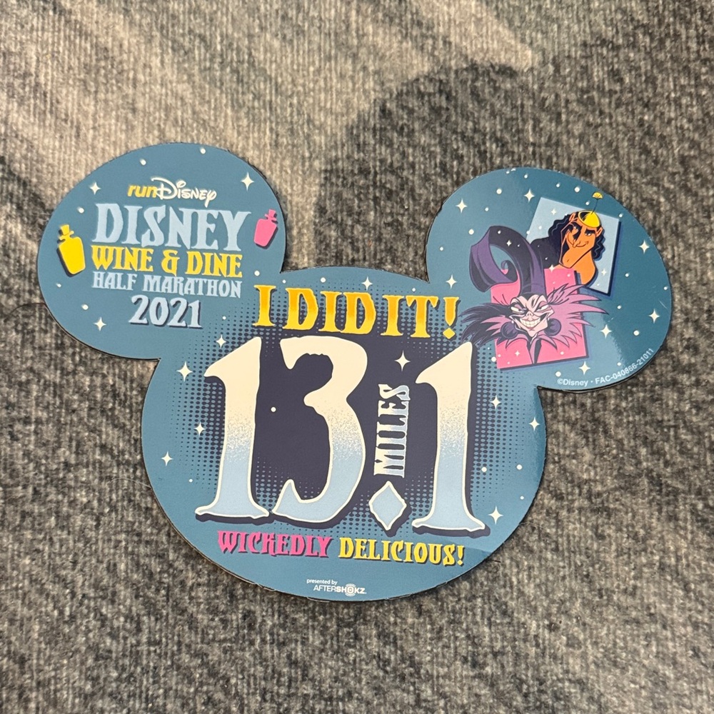 Disney Blue Wine & Dine Half Marathon Magnet